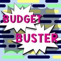 Inspiration showing sign Budget Buster. Business idea Carefree Spending Bargains Unnecessary Purchases Overspending