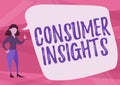 Conceptual caption Consumer Insights. Word Written on understanding customers based on their buying behavior