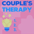 Conceptual caption Couple S Therapy. Business idea treat relationship distress for individuals and couples Abstract
