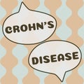 Conceptual caption Crohn S Is Disease. Word for the chronic inflammatory disease of the intestines