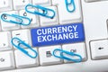 Conceptual caption Currency ExchangeProcess of changing one currency into another ForEx. Business showcase Process of Royalty Free Stock Photo