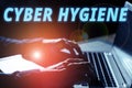 Conceptual caption Cyber Hygiene. Business concept steps that computer users take to improve their cyber security