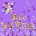 Conceptual caption Data EncryptionSymmetric-key algorithm for the encrypting electronic data. Word for Symmetrickey Royalty Free Stock Photo
