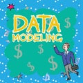 Text showing inspiration Data Modeling. Business showcase process of transferring data between data storage systems Royalty Free Stock Photo