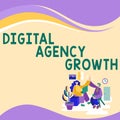 Sign displaying Digital Agency Growth. Word Written on Progress of graphic design and copywriting business