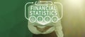 Text caption presenting Financial Statistics. Business concept Comprehensive Set of Stock and Flow Data of a company