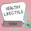 Conceptual caption Healthy Lifestyle. Conceptual photo Live Healthy Engage in physical activity and exercise Lips Royalty Free Stock Photo
