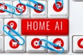 Conceptual caption Home Ai. Word for home solution that enables automating the bulk of electronic
