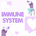 Conceptual caption Immune System. Business idea host defense system comprising many biological structures Man Standing Royalty Free Stock Photo