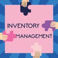 Conceptual caption Inventory Management. Business concept Overseeing Controlling Storage of Stocks and Prices