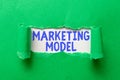 Conceptual caption Marketing Model. Word Written on statistical analysis likemultivariate regressions on sales Royalty Free Stock Photo