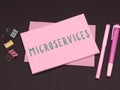 Conceptual caption Microservices. Word for Software development technique Building single function module Royalty Free Stock Photo
