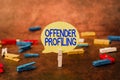 Conceptual caption Offender Profiling. Conceptual photo Develop profiles for offenders who not yet apprehended Thinking Royalty Free Stock Photo