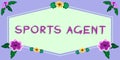 Conceptual caption Sports Agent. Business concept person manages recruitment to hire best sport players for a team