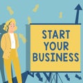 Text sign showing Start Your Business. Word for going into a New Venture Create New Product Services