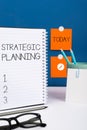 Conceptual caption Strategic PlanningOrganizational Management Activity Operation Priorities. Business concept