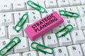 Conceptual caption Strategic PlanningOrganizational Management Activity Operation Priorities. Business overview