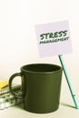 Inspiration showing sign Stress Management. Word Written on failure is a part of your road or progress to success Design Royalty Free Stock Photo