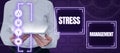Text showing inspiration Stress Management. Business approach failure is a part of your road or progress to success Royalty Free Stock Photo
