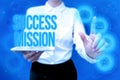 Text sign showing Success Mission. Business approach getting job done in perfect way with no mistakes Task made Lady In Royalty Free Stock Photo