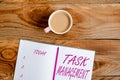 Handwriting text Task Management. Business idea the process of managing a task through its life cycle Display of