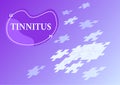 Conceptual caption Tinnitus. Business idea A ringing or music and similar sensation of sound in ears Jigsaw puzzle