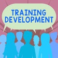 Conceptual caption Training Development. Business idea Learn and Expand skills and knowledge Program