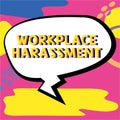 Conceptual caption Workplace Harassment. Conceptual photo Different race gender age sexual orientation of workers