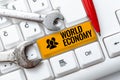 Conceptual caption World Economy. Business overview international trading of product and services around the world