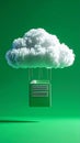 Conceptual Cloud Computing with Data Server Royalty Free Stock Photo