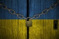 Conceptual composition on lockdown for quarantine for the covid-19 coronavirus Ukraine confinement 3d render