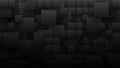 Conceptual 3D Different Size Square Blocks Technology Dark Abstract Background Royalty Free Stock Photo