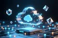 Cloud Computing Technology and Intelligent Data Processing Royalty Free Stock Photo