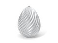 Conceptual 3d illustration of metal easter egg.