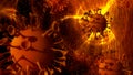Conceptual 3D Illustration on the subject of virus diseases Royalty Free Stock Photo