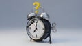 Alarm Clock Question Mark Time Management, Deadline Concept Royalty Free Stock Photo