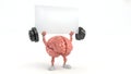 Brain Powerlifting Strong Mind, Mental Strength Concept Royalty Free Stock Photo