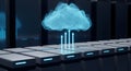 Secure Digital Cloud Data Transfer and Storage for IT Businesses and Technology Professionals. Royalty Free Stock Photo