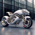Conceptual design of a sports motorcycle in the shape of a tiger. Royalty Free Stock Photo