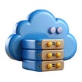 Conceptual digital cloud storage with data servers technology for network computing Royalty Free Stock Photo
