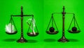 Scales of Balance A Study in Weight and Mass Royalty Free Stock Photo