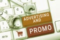 Conceptual display Advertising And Promo. Word Written on Informing the prospects about special discounts