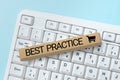 Text caption presenting Best Practice. Business overview Method Systematic Touchstone Guidelines Framework Ethic -48569 Royalty Free Stock Photo