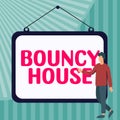 Conceptual display Bouncy House. Conceptual photo Automated program that runs over the Internet Artificial intelligence