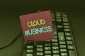 Text caption presenting Cloud Business. Business idea internetbased delivery of services made available to users Royalty Free Stock Photo
