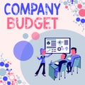 Conceptual display Company Budget. Word for the financial plan for a defined period often one year Presenting Project Royalty Free Stock Photo