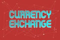 Conceptual display Currency Exchange. Business overview Process of changing one currency into another ForEx Line