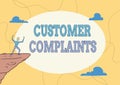 Conceptual display Customer Complaints. Business approach expression of dissatisfaction on a consumer s is behalf