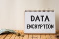 Conceptual display Data Encryption. Conceptual photo Symmetrickey algorithm for the encrypting electronic data Empty Royalty Free Stock Photo