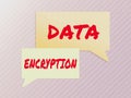 Conceptual display Data EncryptionSymmetric-key algorithm for the encrypting electronic data. Concept meaning Royalty Free Stock Photo
